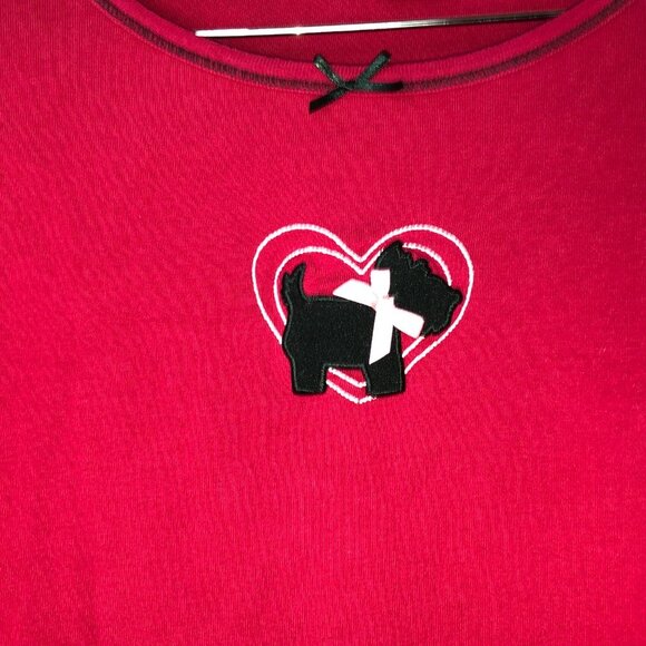Target 2PC‎ Pajama Set Red w/Black Scotty Dogs Women's XL - Picture 4 of 13
